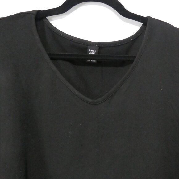 SHEIN - Curve | 2XL | Black V-Neck Top | Cut-Out and Embellished Bead Sleeves - Picture 4 of 14
